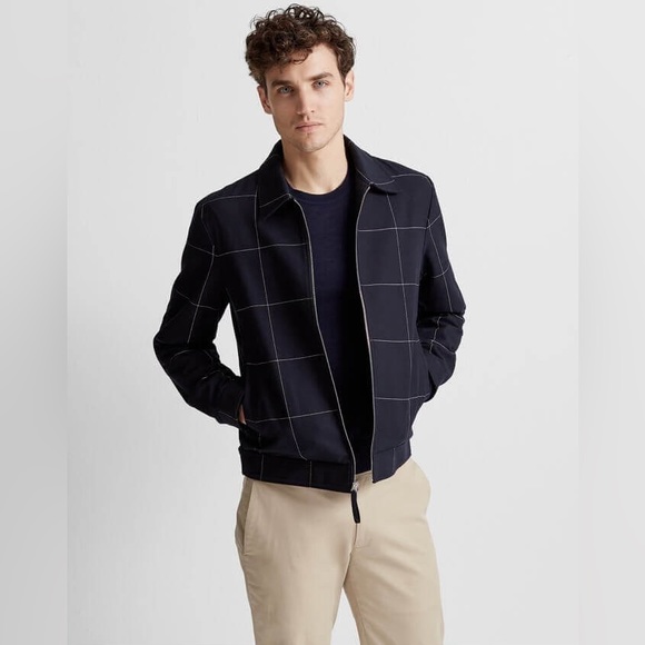 Club Monaco Other - NWOT Club Monaco Windowpane Zippered Shirt Jacket